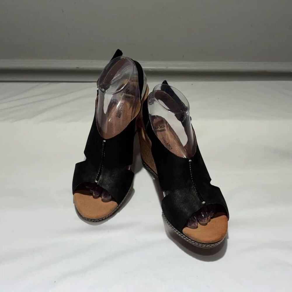 NEW Clarks Collection Cork Wedge Sandals Size 8.5